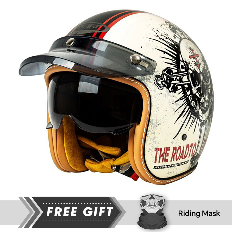 Motorcycle Gear Store - DOT ได้รับการอนุมัติหมวกกันน็อครถจักรยานยนต์ Jet หมวกกันน็อกผู้ชายผู้หญิงเปิดหมวกกันน็อค Capacete De