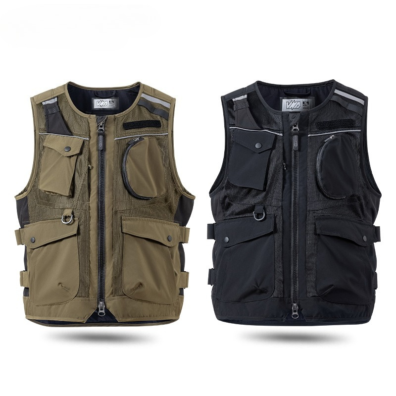 Motorcycle Wearing Gear - เสื้อกั๊กสะท้อนแสงเพื่อความปลอดภัยสำหรับขี่มอเตอร์ไซค์ มองเห็นได้ชัดเจน ระบายอากาศได้ดี ทนทานต่อการสึกหรอ เสื้อกั๊กสะท้อนแสงกลางคืน อุปกรณ์เดินทางสำหรับมอเตอร์ไซค์