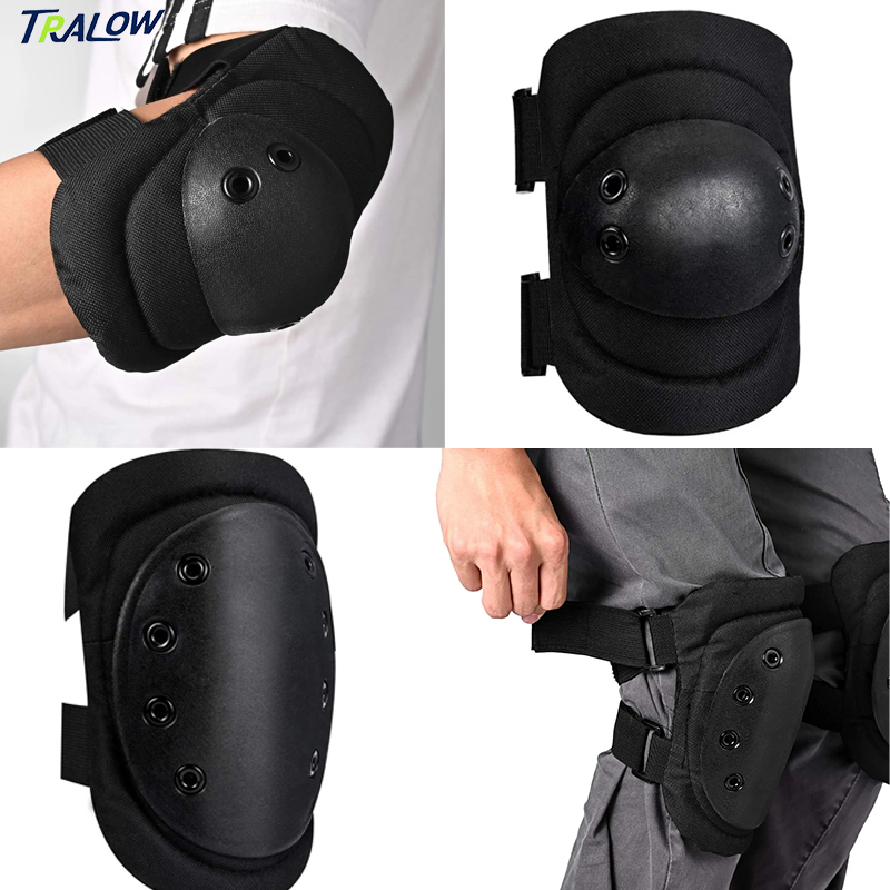 Knee Guard Hard - ชุดแผ่นป้องกันเข่า ข้อศอก และข้อมือ TRALOW 4in1 แบบ