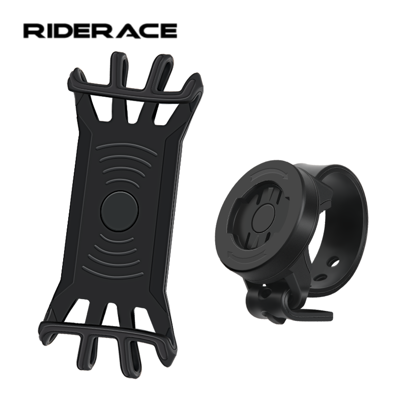 Phone Mount Handlebar - ที่ยึดโทรศัพท์จักรยาน RIDERACE ซิลิโคน ที่จับโทรศัพท์มือถือบนแฮนด์จักรยาน ปรับได้ 360