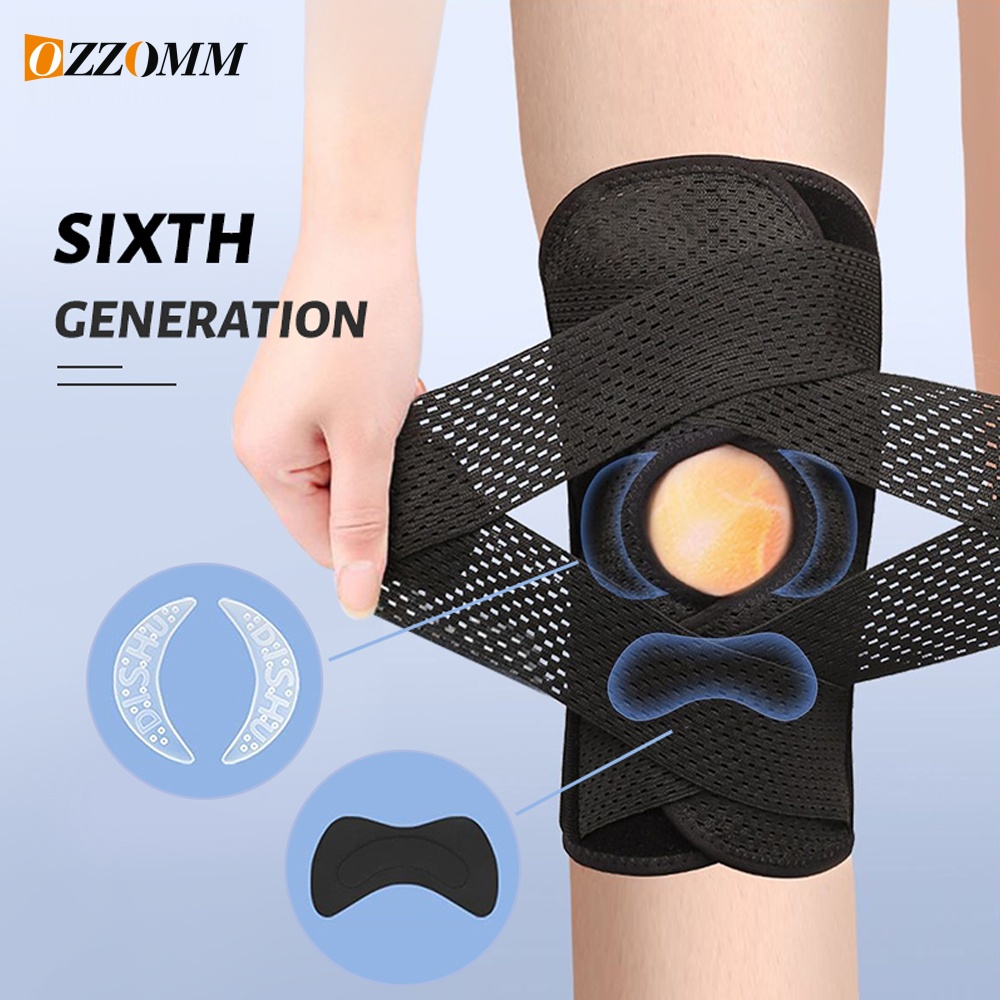 Knee Guard Hard - 1PC Professional การบีบอัดเข่ารั้งปรับเข่าสนับสนุน Meniscus Pad &