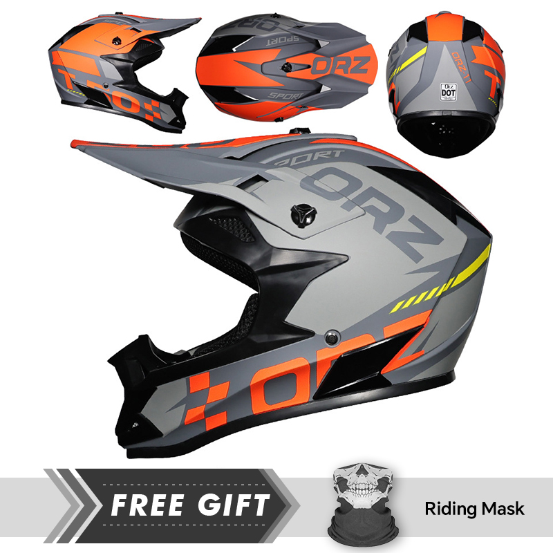 Motorcycle Gear Store - หมวกกันน็อคทางวิบาก Helm Motor Trail ปิดตาหมวกกันน็อคมอเตอร์ไซค์หัวเข็มขัดปลดง่ายสวมใส่สบายระบายอากาศ