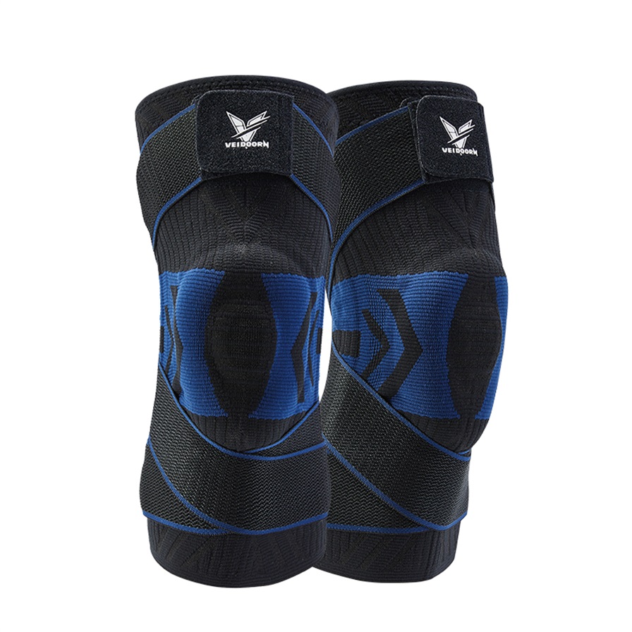 Knee Guard Hard - 1PC ผู้ชายการบีบอัด Crossfit Rodilleras ยืดหยุ่นกีฬาเข่าแขนยาวสายรัดสีดําเข่ารั้งซิลิโคนเจล