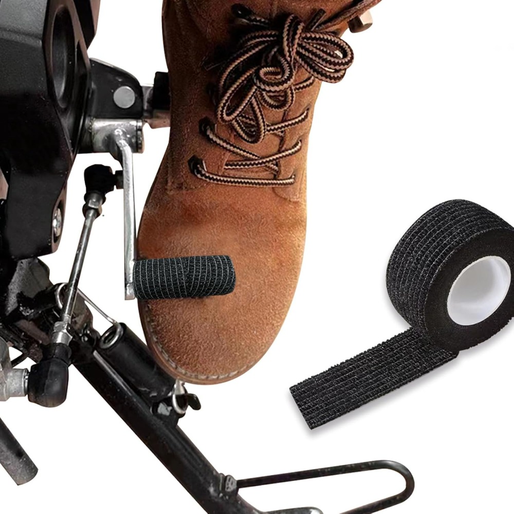 Motorcycle Gear Shift Pattern - ที่ครอบรองเท้าป้องกันรอยขีดข่วนสำหรับเปลี่ยนเกียร์มอเตอร์ไซค์ สายรัดยางยืดปรับได้ ป้องกันการลื่นไถล อุปกรณ์เสริมสำหรับมอเตอร์ไซค์