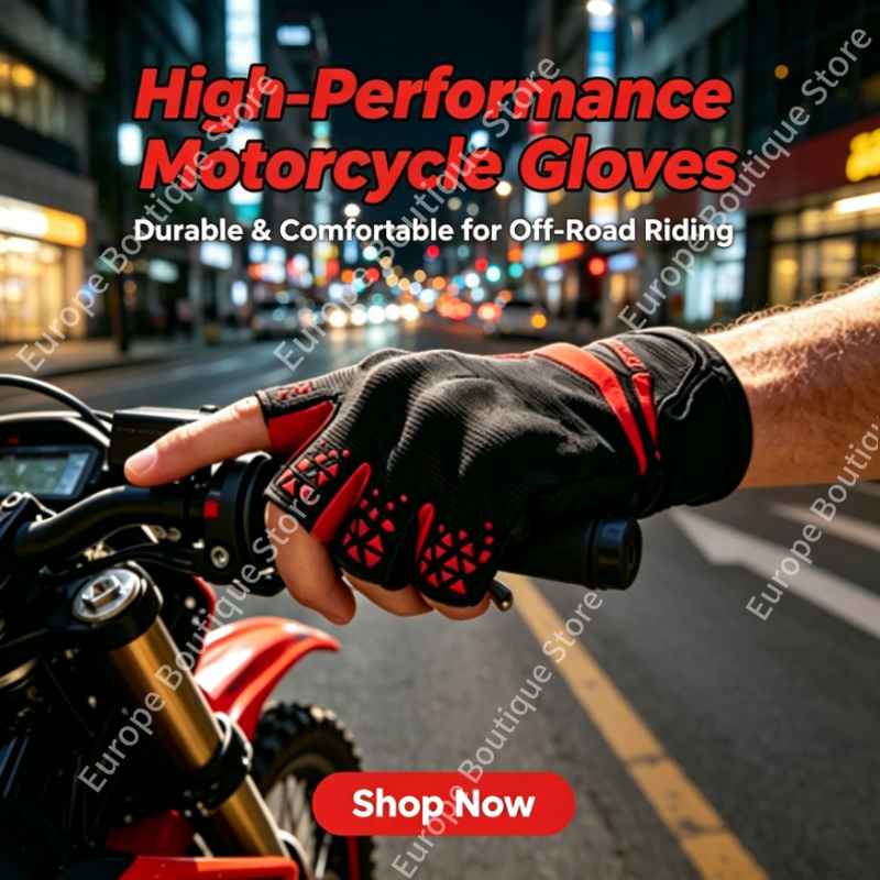 Motorcycle Wearing Gear - 2026 ใหม่ ถุงมือมอเตอร์ไซค์แบบครึ่งนิ้วสำหรับผู้ชายและผู้หญิง สำหรับฤดูร้อน บาง ระบายอากาศได้ดี