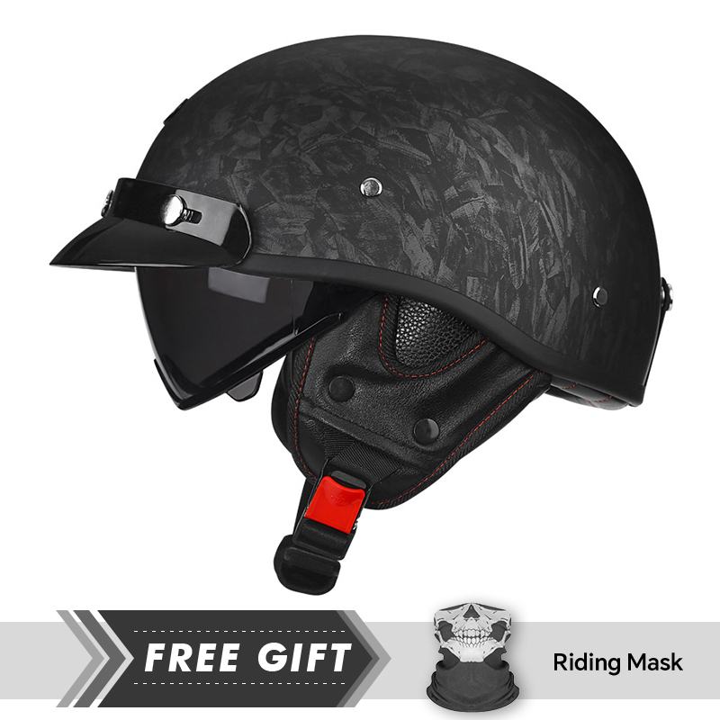 ผู้ชายผู้หญิง Retro ครึ่งหน้าห - Motorcycle Gear Store บทวิจารณ์และราคา