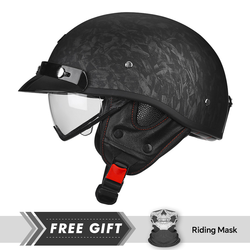ผู้ชายผู้หญิง Retro ครึ่งหน้าห - Motorcycle Gear Store บทวิจารณ์และราคา