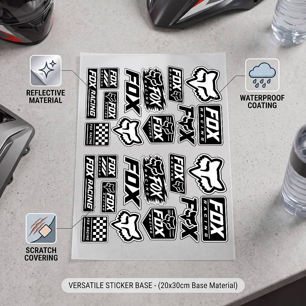 ฟ็อกซ์ RA-C-ing สติกเกอร์สะท้อ - Motorcycle Gear Fox บทวิจารณ์และราคา