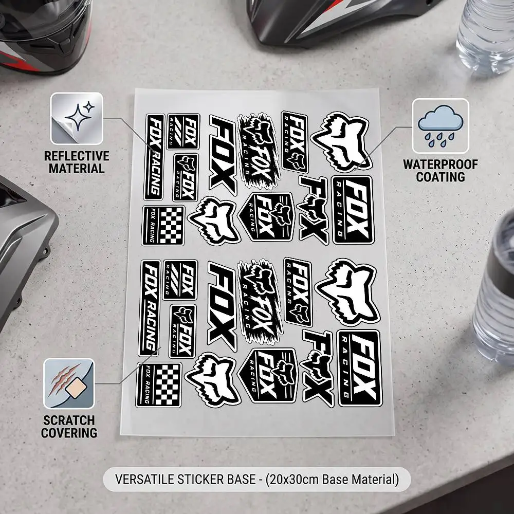 ฟ็อกซิง RA-C-ing สติ๊กเกอร์สะท - Motorcycle Gear Fox บทวิจารณ์และราคา