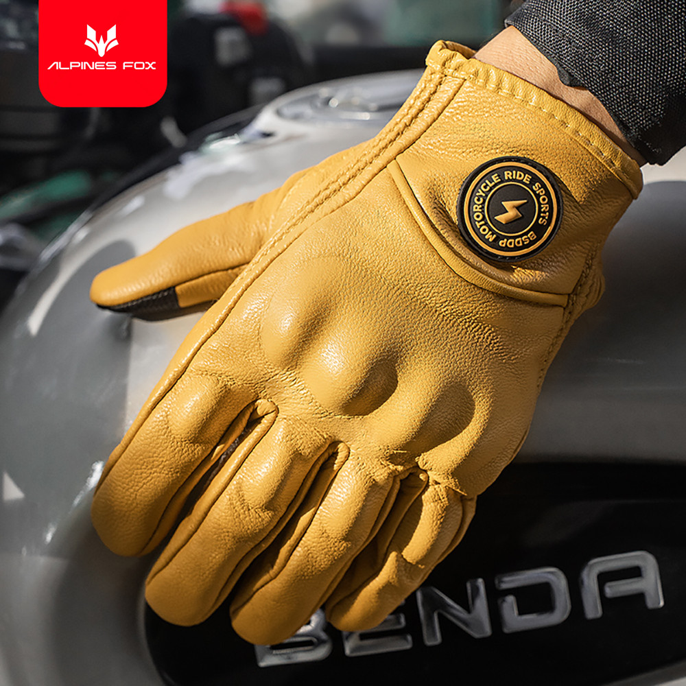 Retro หนังถุงมือรถจักรยานยนต์  - Motorcycle Gear Fox บทวิจารณ์และราคา