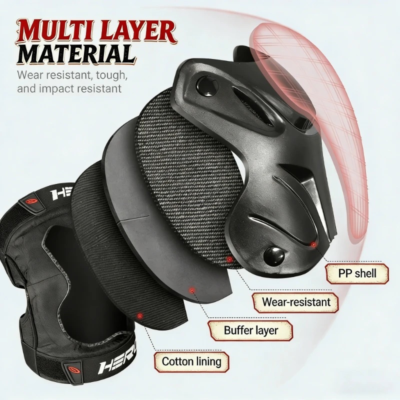 อุปกรณ์ป้องกันเข่าและข้อศอกสำห - Knee Guard Hard บทวิจารณ์และราคา