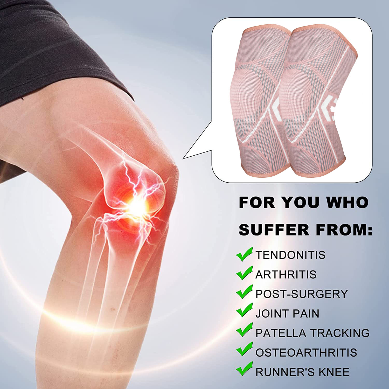 AOLIKES ที่รัดหัวเข่าสำหรับผู้ - Knee Guard Hard บทวิจารณ์และราคา