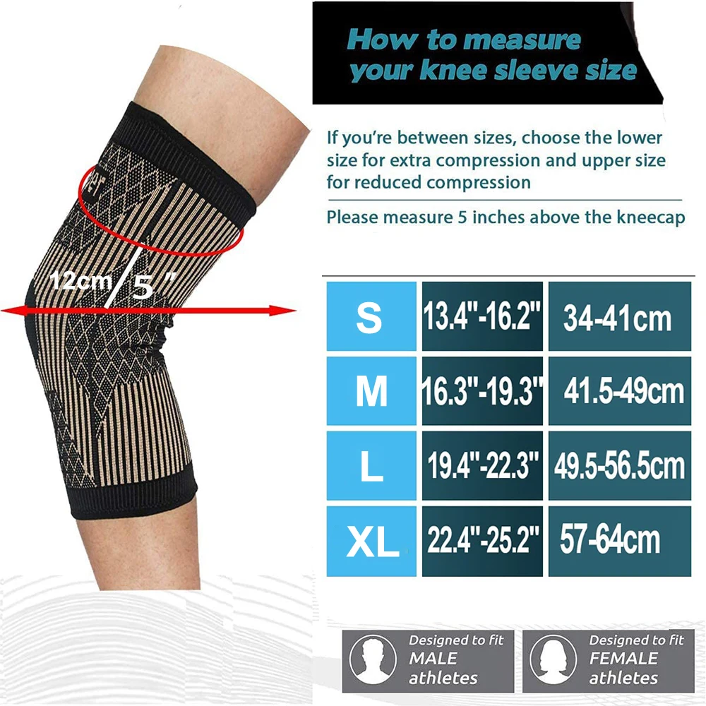 ทองแดงเข่าสําหรับสตรีและผู้ชาย - Knee Guard Hard บทวิจารณ์และราคา