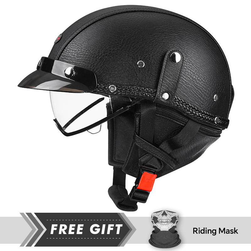 ผู้ชาย Retro รถจักรยานยนต์หมวก - Motorcycle Gear Store บทวิจารณ์และราคา