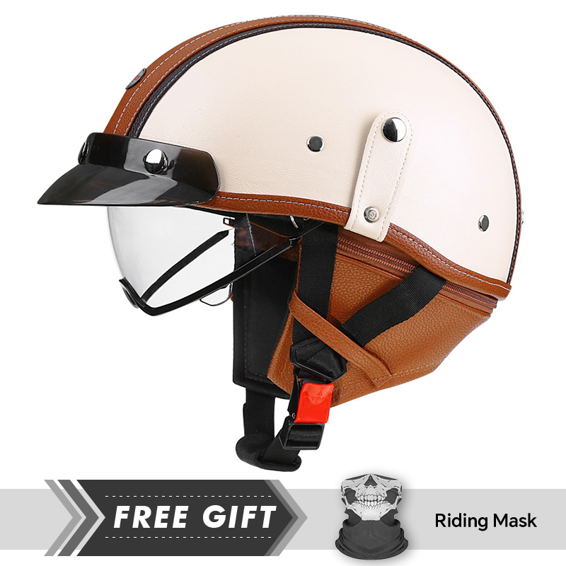 ผู้ชาย Retro รถจักรยานยนต์หมวก - Motorcycle Gear Store บทวิจารณ์และราคา