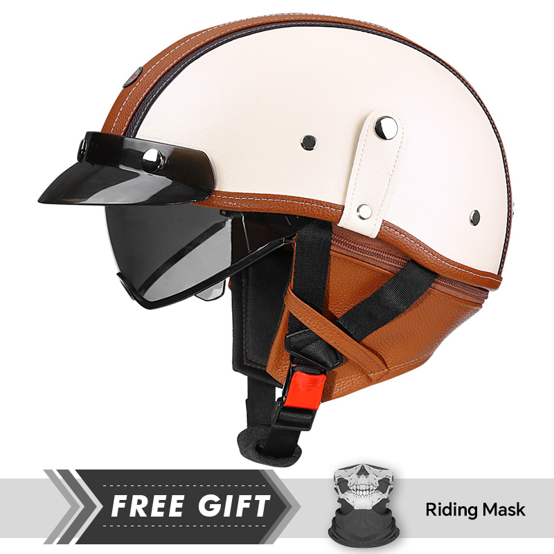 ผู้ชาย Retro รถจักรยานยนต์หมวก - Motorcycle Gear Store บทวิจารณ์และราคา